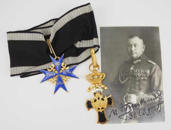 5.1.) Sammleranfertigungen Preussen: Orden Pour le Mérite, für Kriegsverdienste und Deutschritter-