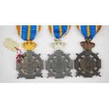 2.1.) Europa Rumänien: Treuedienst-Kreuz, 2. Modell (1932-1947), mit Schwertern, 1., 2. und 3.