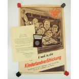 1.2.) Deutsches Reich (1933-45) HJ: Nachlass mit Abzeichen der erweiterten Kinderlandverschickung.