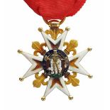 2.1.) Europa Frankreich: Orden des Hl. Ludwig, Ritterkreuz.Gold, teilweise emailliert, mehrteilig