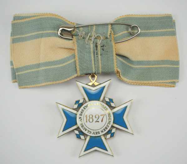 1.1.) Kaiserreich (bis 1933) Bayern: Theresien-Orden, Kreuz der Ordensdamen.Gold, hohl gefertigt, - Image 2 of 2