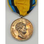 1.1.) Kaiserreich (bis 1933) Sachsen: Silberne Carola-Medaille, 2. Typ (1915-1918).Silber, am