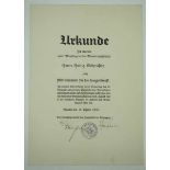 3.1.) Urkunden / Dokumente Patent zum städt. Anwärter für den Kanzleidienst.Doppelblatt, Vordruck,