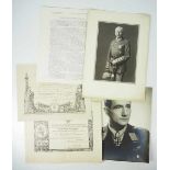3.2.) Fotos / Postkarten Preussen: Porträt und Charakterstudie des General Freiherr v. Scheffer-