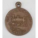 2.2.) Welt Russland: Medaille auf die Amur-Eisenbahn 1916.Bronze. Feine Prägequalität.Zustand: I-