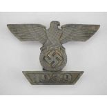 1.2.) Deutsches Reich (1933-45) Wiederholungsspange 1939, zum Eisernen Kreuz 1. Klasse.Zink,