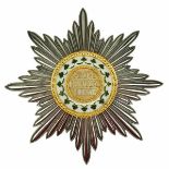 1.1.) Kaiserreich (bis 1933) Sachsen: Hausorden der Rautenkrone, Bruststern.Silber, das Medaillon