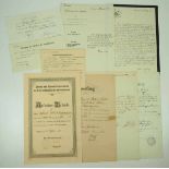 3.1.) Urkunden / Dokumente Bayern: Familiennachlass Dokumente.Diverse.Zustand: II 3.1.) Documents