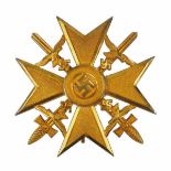 1.2.) Deutsches Reich (1933-45) Spanienkreuz, in Gold, mit Schwertern.Silber vergoldet, polierte