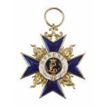 1.1.) Kaiserreich (bis 1933) Bayern: Militär-Verdienst-Orden, Kreuz 3. Klasse.Gold, mehrteililg