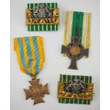 1.1.) Kaiserreich (bis 1933) Sachsen: Lot von 4 Auszeichnungen.1.) Kriegsverdienstkreuz; 2.)