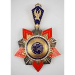 2.2.) Welt Ägypten: Orden der Unabhängigkeit "Wisam al-Istiqlal", Kleinod.Bronze vergoldet und