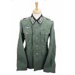 4.1.) Uniformen / Kopfbedeckungen Wehrmacht: Feldbluse eines Feldwebels der Infanterie.Kammerstück