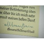 3.3.) Autographen Manstein, Erich von.(1887-1973). Generalfeldmarschall, Träger des Ritterkreuzes