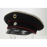 4.1.) Uniformen / Kopfbedeckungen Preussen: Schirmmütze für Mannschaften der Reserve.Schwarzes Tuch,