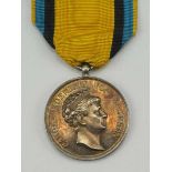 1.1.) Kaiserreich (bis 1933) Sachsen: Silberne Carola-Medaille, 1. Typ (1892-1915).Silber, am