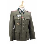 4.1.) Uniformen / Kopfbedeckungen Wehrmacht: Feldbluse des Leutnants der Panzertruppe Karl