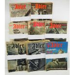 6.1.) Literatur Sammlung "Der Adler" Zeitschriften.Insgesamt 98 Exemplare.Zustand: II 6.1.)
