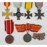 1.1.) Kaiserreich (bis 1933) Lot von 5 Verdienstauszeichnungen.1.) Baden: Kreuz für freiwillige