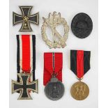 1.2.) Deutsches Reich (1933-45) Nachlass eines tapferen Infanteristen mit 6 Auszeichnungen.1.)