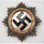1.2.) Deutsches Reich (1933-45) Deutsches Kreuz, in Gold.Cupal Korpus, die Rückplatte versilbert,