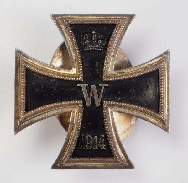 1.1.) Kaiserreich (bis 1933) Preussen: Eisernes Kreuz, 1914, 1. Klasse - Schraubscheibe.Geschwärzter