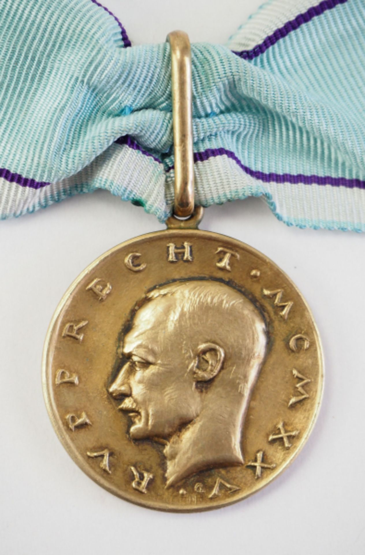 1.1.) Kaiserreich (bis 1933) Bayern: Kronprinz Rupprecht-Medaille, Vergoldet.Silber vergoldet, im