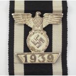 1.2.) Deutsches Reich (1933-45) Wiederholungsspange zum Eisernen Kreuz, 1939, 2. Klasse.Buntmetall