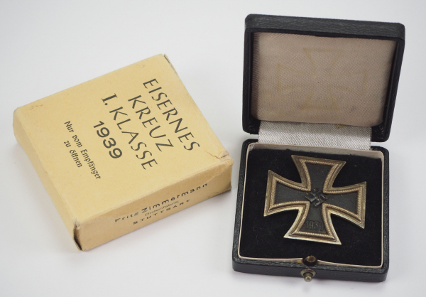 1.2.) Deutsches Reich (1933-45) Eisernes Kreuz, 1939, 1. Klasse, im Etui, mit Überkarton.