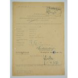 3.1.) Urkunden / Dokumente Antrag auf Verleihung des Infanterie-Sturmabzeichen für einen SS-