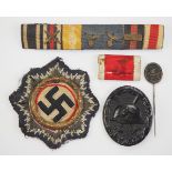 1.2.) Deutsches Reich (1933-45) Nachlass eines Luftwaffen Offiziers mit Deutschem Kreuz in Gold.