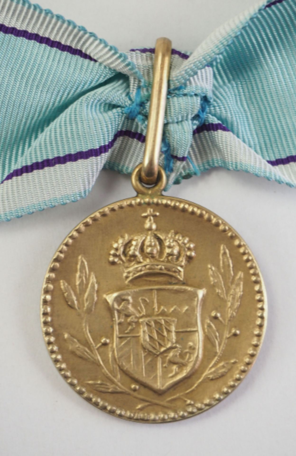 1.1.) Kaiserreich (bis 1933) Bayern: Kronprinz Rupprecht-Medaille, Vergoldet.Silber vergoldet, im - Image 4 of 5