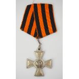2.2.) Welt Russland: St. Georgs Orden, Soldatenkreuz für Nicht-Christen.Buntmetall versilbert, die