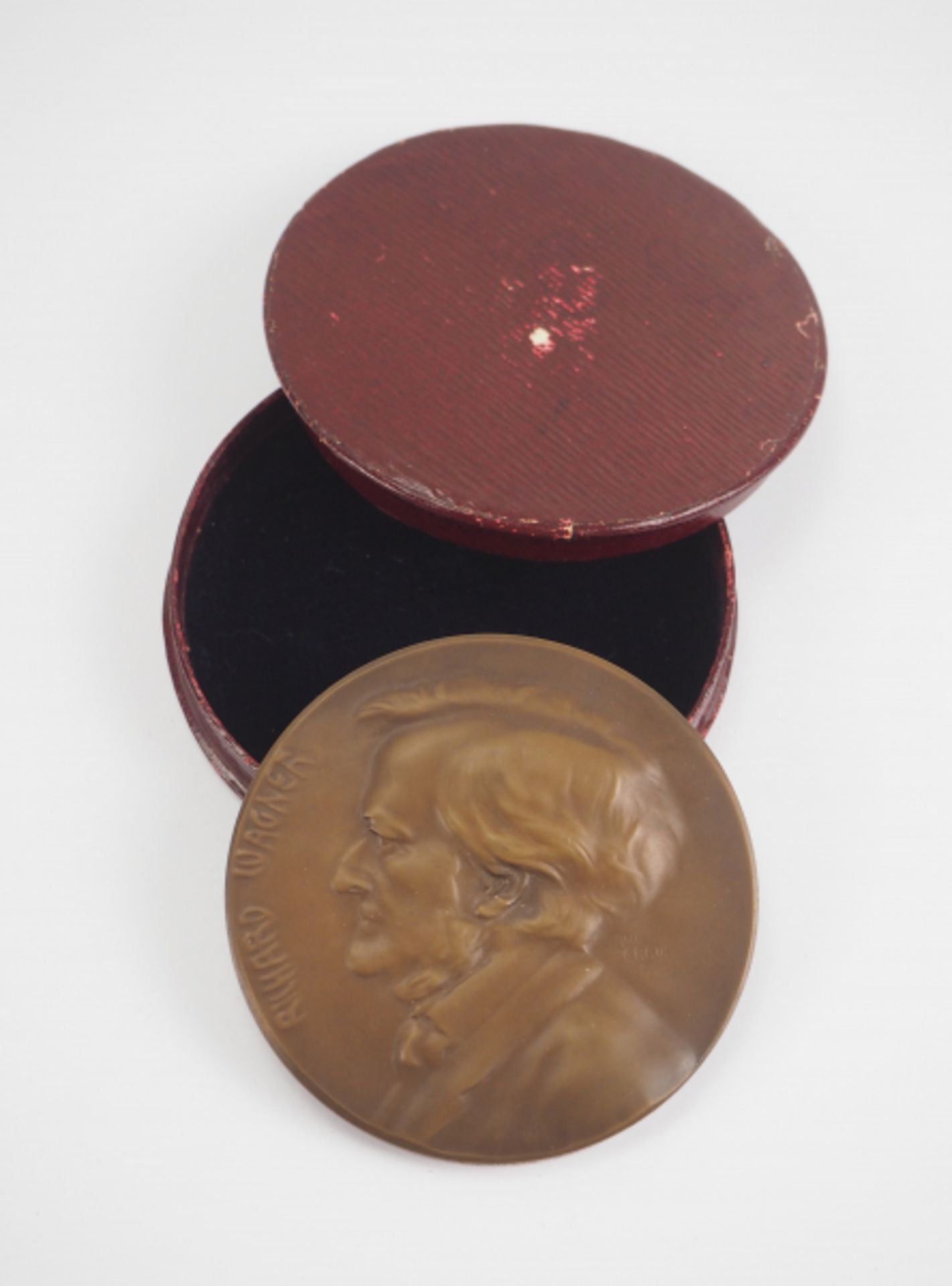 7.4.) Münzen Richard Wagner - Gedenkjahr 1883-1933 Medaille, im Etui.Bronze, im Rand gepunzt "