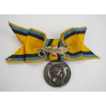 1.1.) Kaiserreich (bis 1933) Sachsen: Silberne Carola-Medaille, 2. Typ (1915-1918), mit