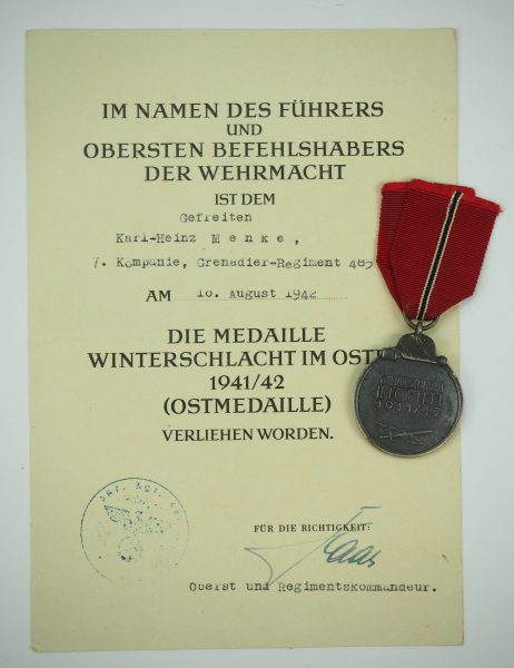 1.2.) Deutsches Reich (1933-45) Nachlass eines Obergefreiten der 7./ Grenadier-Regiment 485.1.) - Image 4 of 5