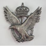 2.1.) Europa Schweden: Luftwaffen Kampfabzeichen, 2. Stufe.Silber, mehrfach gepunzt u.a. "K8" (