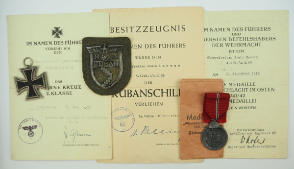 1.2.) Deutsches Reich (1933-45) Nachlass eines Obergefreiten der 4./5. Geb./ Artillerie-Regiment