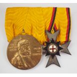 1.1.) Kaiserreich (bis 1933) Waldeck: Ordenschnalle mit 2 Auszeichnungen.1.) Preussen: