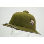 4.1.) Uniformen / Kopfbedeckungen Wehrmacht: Tropenhelm des Afrikakorps, 2. Modell.Grüner Filz,