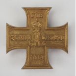 1.1.) Kaiserreich (bis 1933) Schaumburg-Lippe: Kreuz für Treue Dienste, Steckkreuz.Bronze vergoldet,
