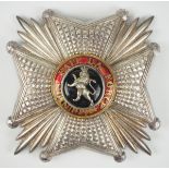 2.1.) Europa Belgien: Leopold-Orden, 2. Modell (1839-1951), Großoffiziers Stern.Silber, teilweise