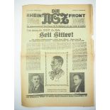6.1.) Literatur Die Rheinfront, 1930.Ausgabe 23. November: "Zum Gautag NSDAP der Pfalz".Zustand: