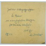 3.3.) Autographen Himmler, Heinrich.(1900-1945). Reichsführer SS, Chef der Deutschen Polizei,