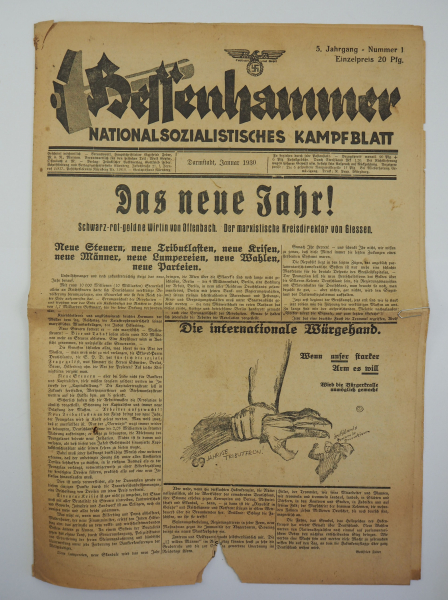 6.1.) Literatur Hessenhammer, 3 Ausgaben 1930.Nationalsozialistisches Kampfblatt. 5. Jahrgang Nr.: