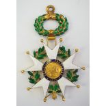 2.1.) Europa Frankreich: Orden der Ehrenlegion, 9. Modell (1870-1951), Großkreuz Kleinod.Gold,