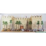 7.3.) Spielzeug Diorama: Kampf der Kreuzritter am Damaskustor in Jerusalem während der Kreuzzüge.