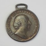 1.1.) Kaiserreich (bis 1933) Nassau: Waterloo Medaille.Silber, Stempelschneider Signatur "I.L".Das