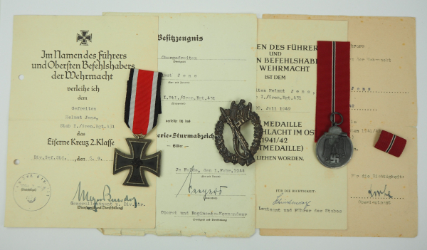 1.2.) Deutsches Reich (1933-45) Nachlass eines Obergefreiten im Stab I./ Gren. Rgt. 431.1.) Eisernes