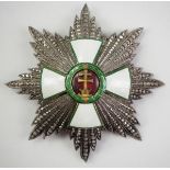 2.1.) Europa Ungarn: Verdienstorden, 1. Modell (1922-1944), 1. Klasse Stern.Silber brillantiert, die